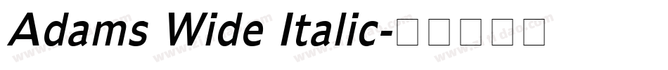 Adams Wide Italic字体转换